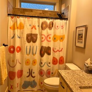 Urban outfitters boob shower curtain.